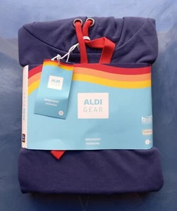 ALDI Gear Hoodie Hooded Pullover Sweatshirt Navy Blue limited edition 2023 Small - Picture 1 of 9