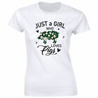 Just A Girl Who Loves Pigs with Image T-Shirt for Women