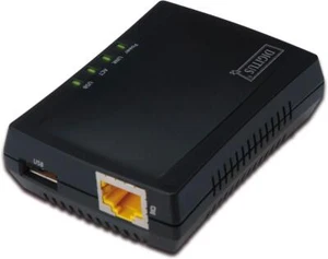 DIGITUS Fast Ethernet USB Netzwerk Server USB-Hub 1 Port 10/100 Mbit/s schwarz - Bild 1 von 2