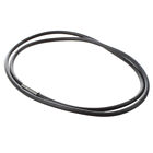 3mm Black Rubber Cord Necklace with Stainless Steel Closure - 24 Inch A7D91097
