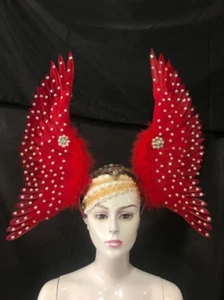 Baile Latina Moda Exquisito Tocado Plumas Delicado Espectáculo de Baile Accesorios - Imagen 1 de 19
