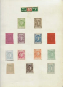 SWITZERLAND CANTON LUZERN STEMPELMARKE IMPERF UNUSED 13 DIFF RSPL 10 FRANKEN T7 - Picture 1 of 1