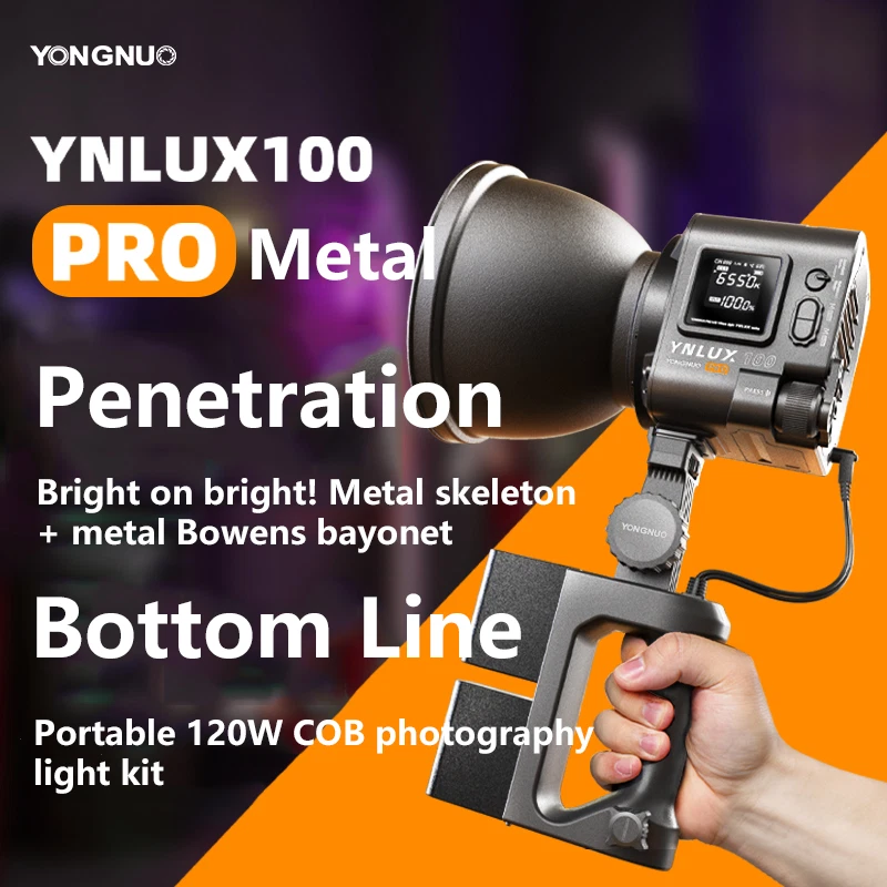 NEW YONGNUO YNLUX100Pro 120W COB LED Video Light Photography Lighting 2700-6500K - Image 1 of 4