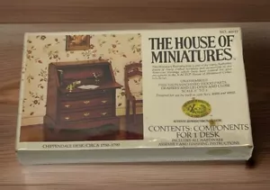 Vtg Doll House Furniture The House of Miniatures Chippendale Desk Kit 40017 ⭐️ - Picture 1 of 6