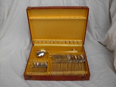 ERCUIS, talheres franceses art déco banhados a prata, 37 peças, década de 1930. - Imagem 1 de 4