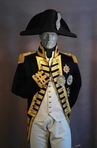 New Men British Royal Navy Vice-Admiral Historical Military Jacket, - Picture 1 of 5