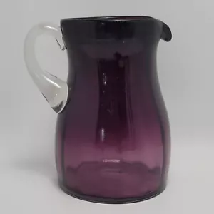 Amethyst Glas Krug Lila Limonade Wasserkrug mit klarem Griff - Bild 1 von 15