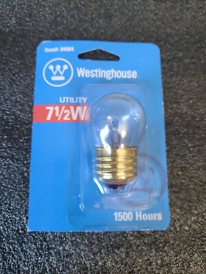 Westinghouse Utility Light Bulb 7-1/2W 53Lmn S11 Med-Base 2-1/4 In. Clear Carded - Image 1 of 2