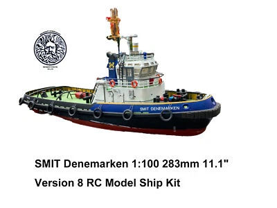 SMIT Denemarken 1:100 283mm 11.1" Version 8 RC Model Ship Kit - Image 1 of 4