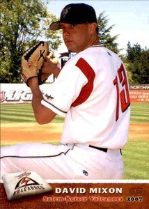 2007 Salem-Keizer Volcanoes Grandstand #24 David Mixon Americus Georgia GA Card