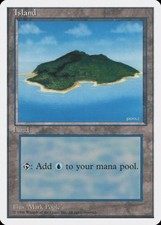 Island (B Light Purple) Introductory 4th Edition NM Basic Land CARD ABUGames
