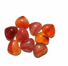 2PCS RED AGATE HEARTS NATURAL STONE GEMSTONE, JEWELERY MAKING 10MM