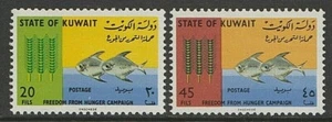 EDSROOM-7459 Kuwait 310-11 LH 1966 Complete Freedom from Hunger Fish - Picture 1 of 1