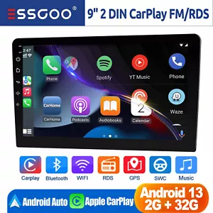 Radio Stereo 9" Android 13Carplay 2+32GB GPS Touch Screen Wifi Unità Testa 2 DIN - Foto 1 di 14