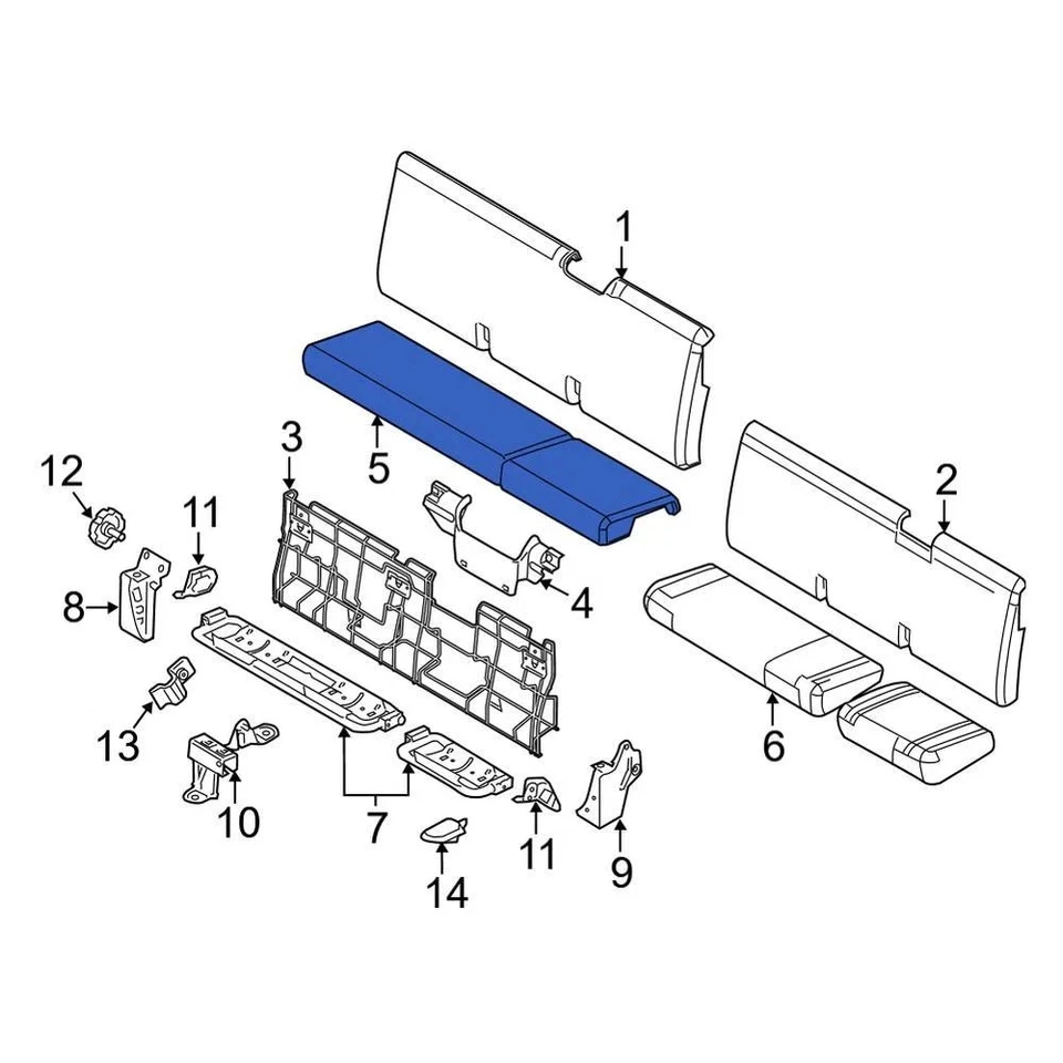 For Ford F-250 Super Duty 2012-2016 Ford CC3Z2562901BB Front Left Seat Cover Foto 1 de 3