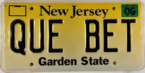 Vanity QUE BET Nummernschild Spieler Casino Poker Quebec Pferderennen Gewinner NJ - Bild 1 von 7