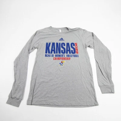 Kansas Jayhawks Bella + Camisa de Lona Manga Larga Para Mujer Gris Usada Foto 1 de 4