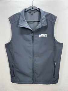 World Poker Tour Port Authority Weste Herren XL grau durchgehender Reißverschluss gesticktes Logo gebraucht, in einwandfreiem Zustand - Bild 1 von 9