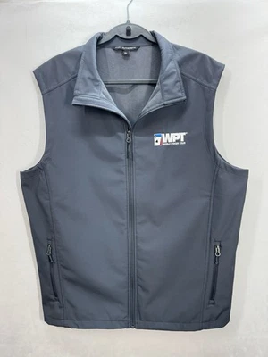 World Poker Tour Port Authority Vest Men’s XL Gray Full Zip Embroidered Logo EUC - Image 1 of 4
