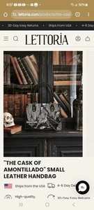 Lettoria "The Cask Of Amantillado" Small Handbag Matching Wallet Included - Bild 1 von 5