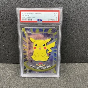 Topps Chrome Pokemon PSA MINT 9 Pikachu #25 - Picture 1 of 2