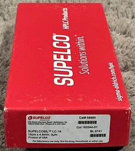 Supelco SUPELCOSIL™ LC-18 HPLC Column 3μm, 15 cm × 4.6 mm 58985 BRAND NEW SEALED - Picture 1 of 4