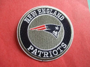 New England Patriots NFL Football New Round Iron-On Patch 3" - Picture 1 of 1