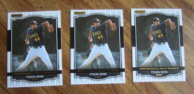 Tyson Ross Lot of 3 2008 Razor Signature Series #93 Trading Cards NCAA Baseball - Image 1 of 2