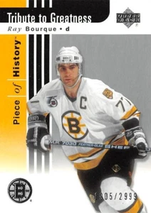 2002-03 UD Piece of History #118 Ray Bourque TG /2999 - Bild 1 von 2