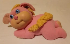 1992 Hasbro Cabbage Patch Kids CPK Crimp n Curl Pets Pink Dog Toy Plush 11" - Picture 1 of 2