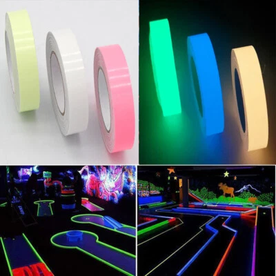 Luminous Tape Fluorescent Glow in Dark Wall Decorative Self Adhesive Sticker UK - Image 1 of 4