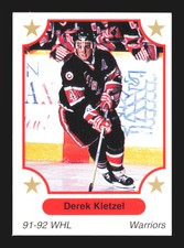 1991 7th Inning Sketch WHL #283 Derek Kletzel    Moose Jaw Warriors