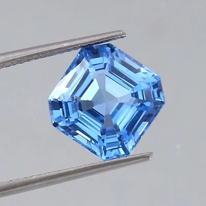 7.55 Ct AAA Natural Flawless Ceylon Asscher Fancy Blue Spinel Loose Gemstone Cut - Picture 1 of 6