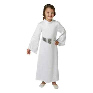 Costume Principessa Leia Bambina Bambina Classico Star Wars Vestito Bianco - Rubie's PICCOLO - Foto 1 di 3