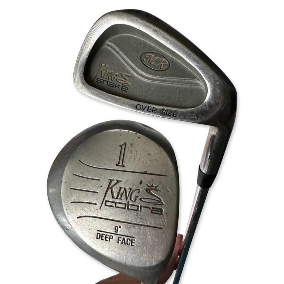 King Cobra Driver 1 Club Deep Face 9 & King Snake Over Size 8 Steel Club - Image 1 of 4