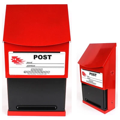 Sens Wall Mail Post Box Letter Red - Image 1 of 4