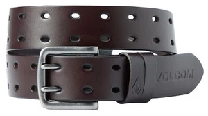 Cinturón de cuero Volcom Two Spike - marrón - nuevo - Imagen 1 de 1