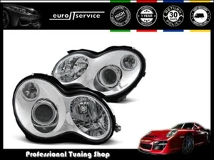 Phares Avant LPME80 MERCEDES W203 CLASSE C 2000 2001 2002 2003 2004 CHROME - Imagen 1 de 2