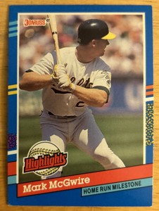 1991 Donruss Mark McGwire Highlights Baseball Card BC-9 Athletics Low-Grade