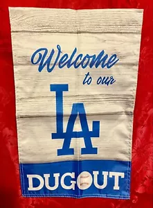 Los Angeles Dodgers Dugout Double Sided Garden Flag 12” x 18” MLB New In Package - Picture 1 of 6