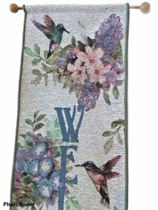 Hummingbird Welcome Wall Tapestry 40” by Lena Liu Whisper Wings Floral