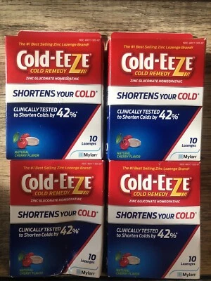 Lote de 4 - Pastilla Cold-EEZE Zinc Natural Sabor Cereza Remedio para el Frío - 40 unidades Foto 1 de 4