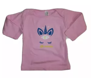 NEW LA RAMS Girls Unicorn Shirt Infant Size 12 - 18 months mos Pink FREE SHIP - Picture 1 of 4