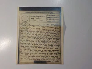 WWII V-Mail Letter 1944 Put In Some Chinese Stamps World War Two Paris Texas WW2 - Picture 1 of 2