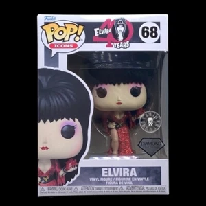 Funko Pop + Protector! Iconos #68 Elvira 40 Years Diamond *Glitter* Mint-In-Stock - Imagen 1 de 12