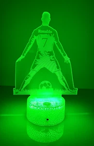 Cristiano Ronaldo Soccer Night Light Sport for children, 3D Lamp, 16 colors - Picture 1 of 11