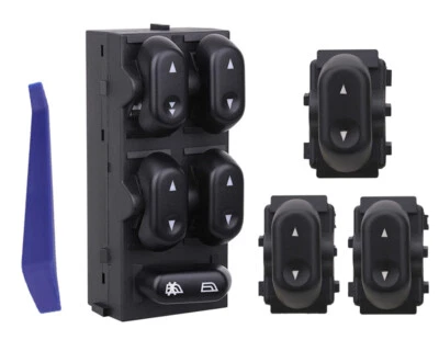 4pcs Window Controller Switch for 03-08 Ford F-150 Expedition/Lincoln Green LED - Image 1 of 4