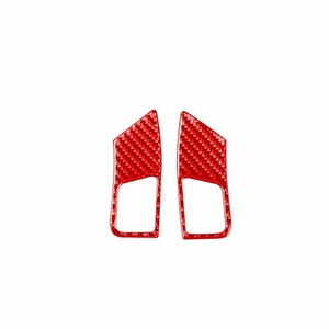 Steering Wheel Switch Cover 2* For Lexus GS350 450h 07-11 Real Red Carbon Fiber - Picture 1 of 11