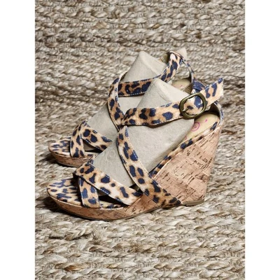 Sandalias de plataforma Kenneth Cole Reaction de leopardo con tacón de cuña para mujer talla 7,5 M Foto 1 de 4