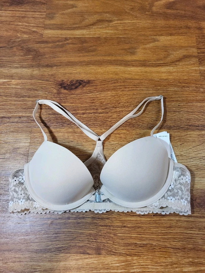 Gilly Hicks Lightly Lined Racerback Size 34A Beige  Bra - Image 1 of 4
